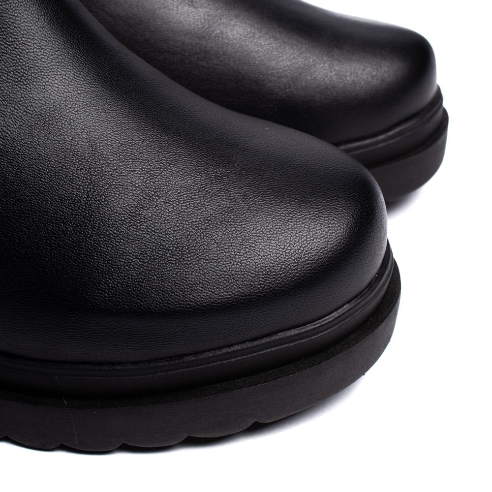 Bota Feminina Via Marte Cano Médio Tratorado Preto Preto 6