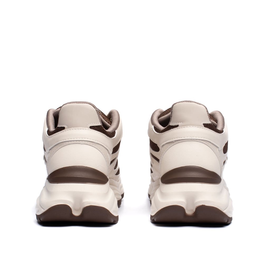 Tênis Feminino Via Marte Chunky Esportivo Off White/Marrom Off White/Marrom 3