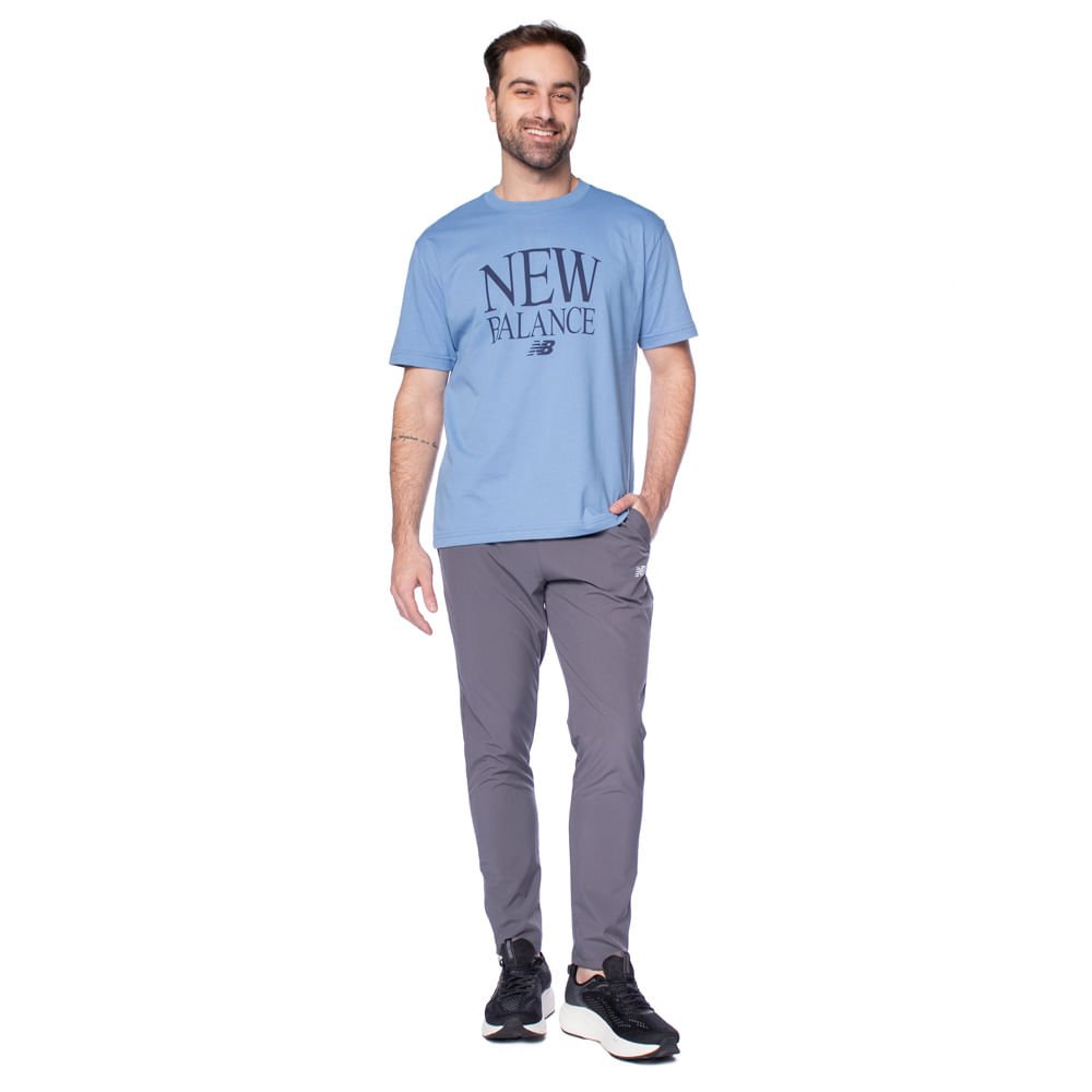 Calça Masculina New Balance Jogging NB Dry Cinza Cinza 5