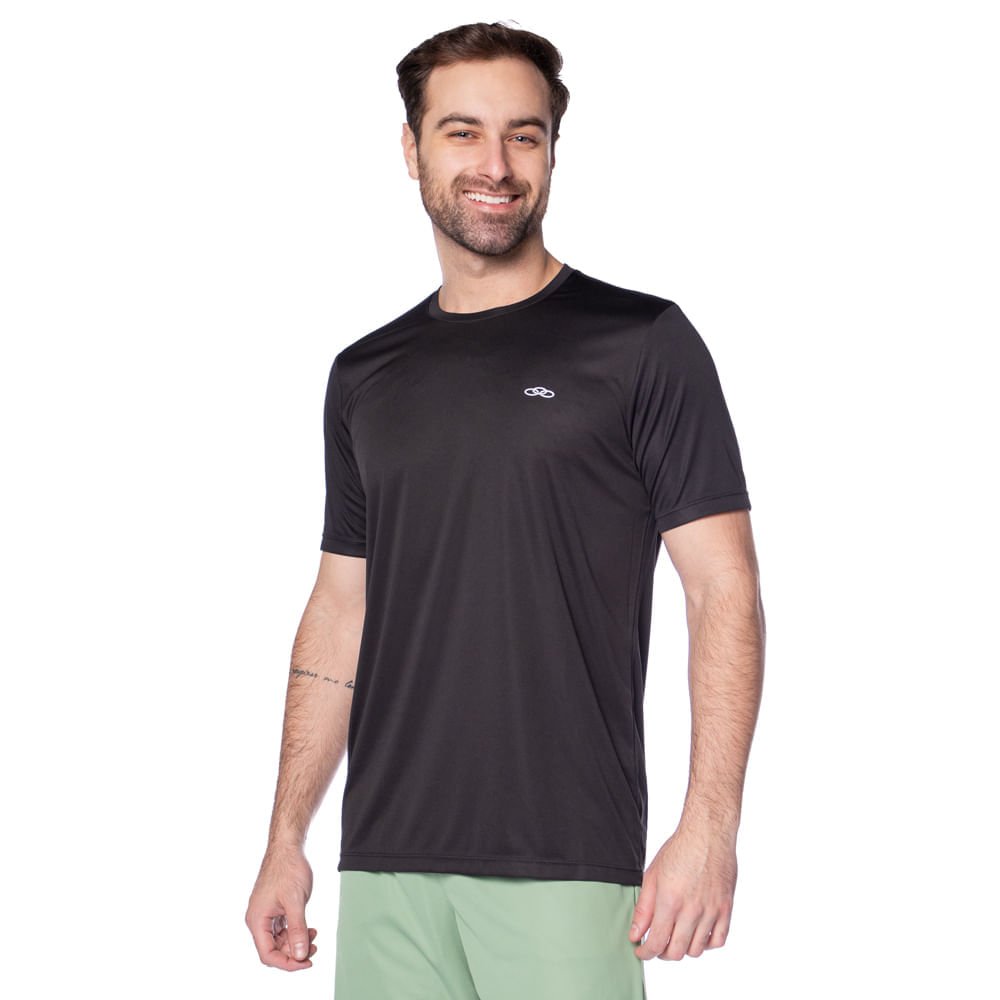Camiseta Masculina Olympikus Essential Manga Curta Preto