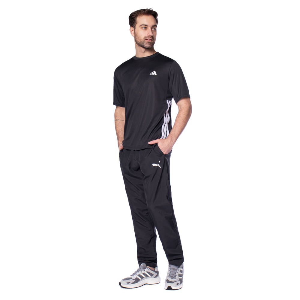 Calça Masculina Puma Teamrise Sideline Esportivo Preto Preto 5