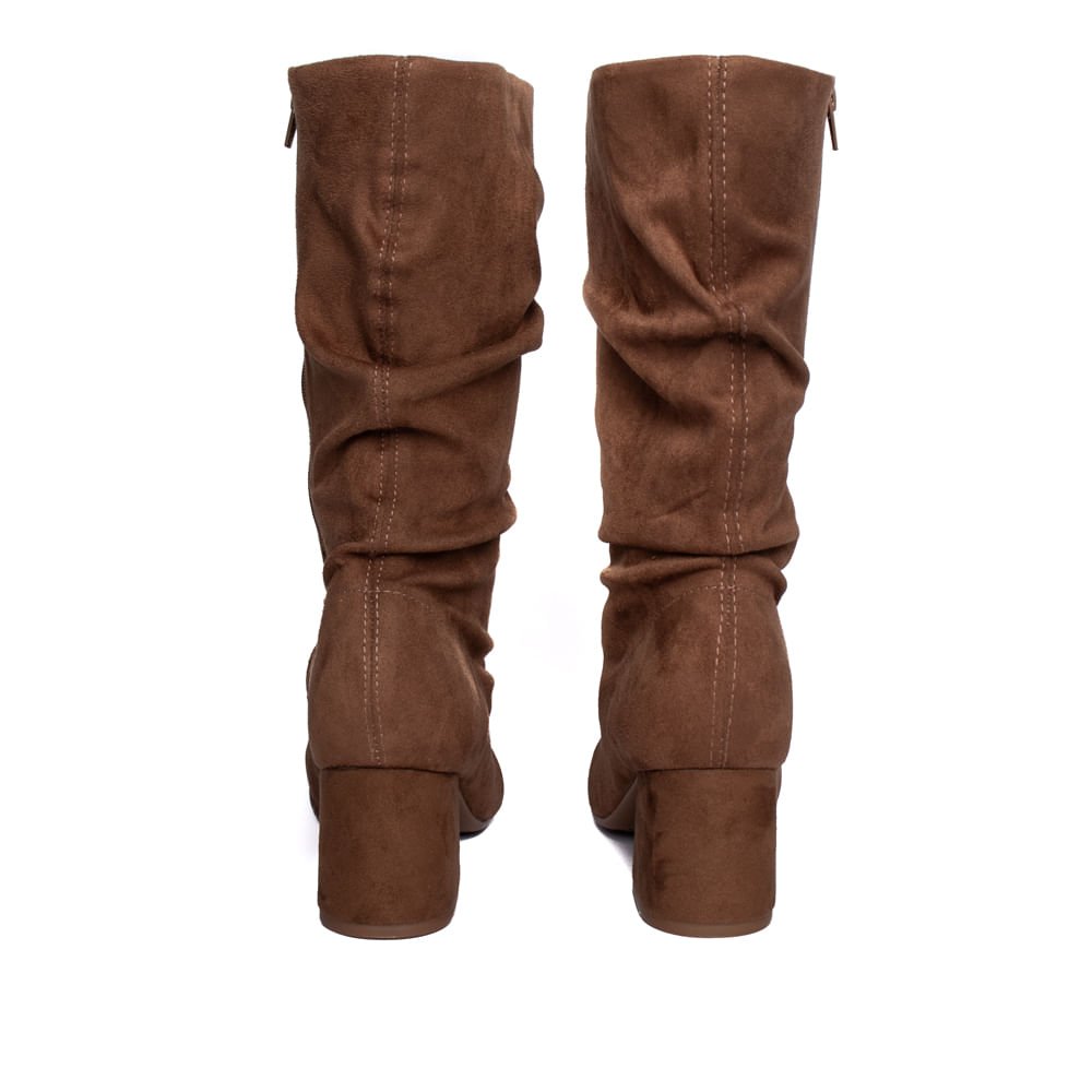 Bota Feminina Beira Rio Slouch Camurça Caramelo Caramelo 3