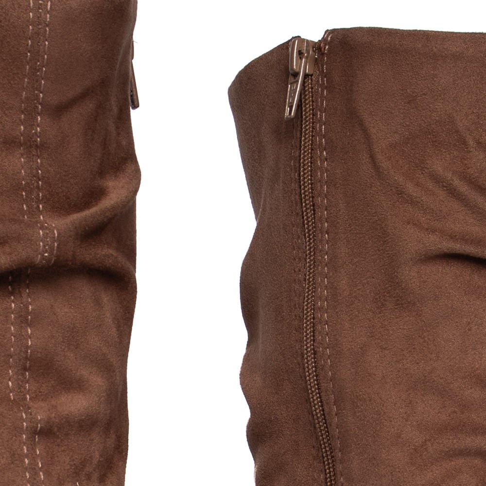 Bota Feminina Beira Rio Slouch Camurça Caramelo Caramelo 6