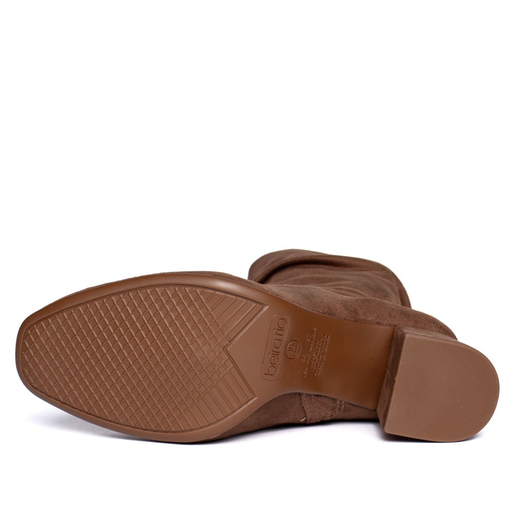Bota Feminina Beira Rio Slouch Camurça Caramelo Caramelo 2