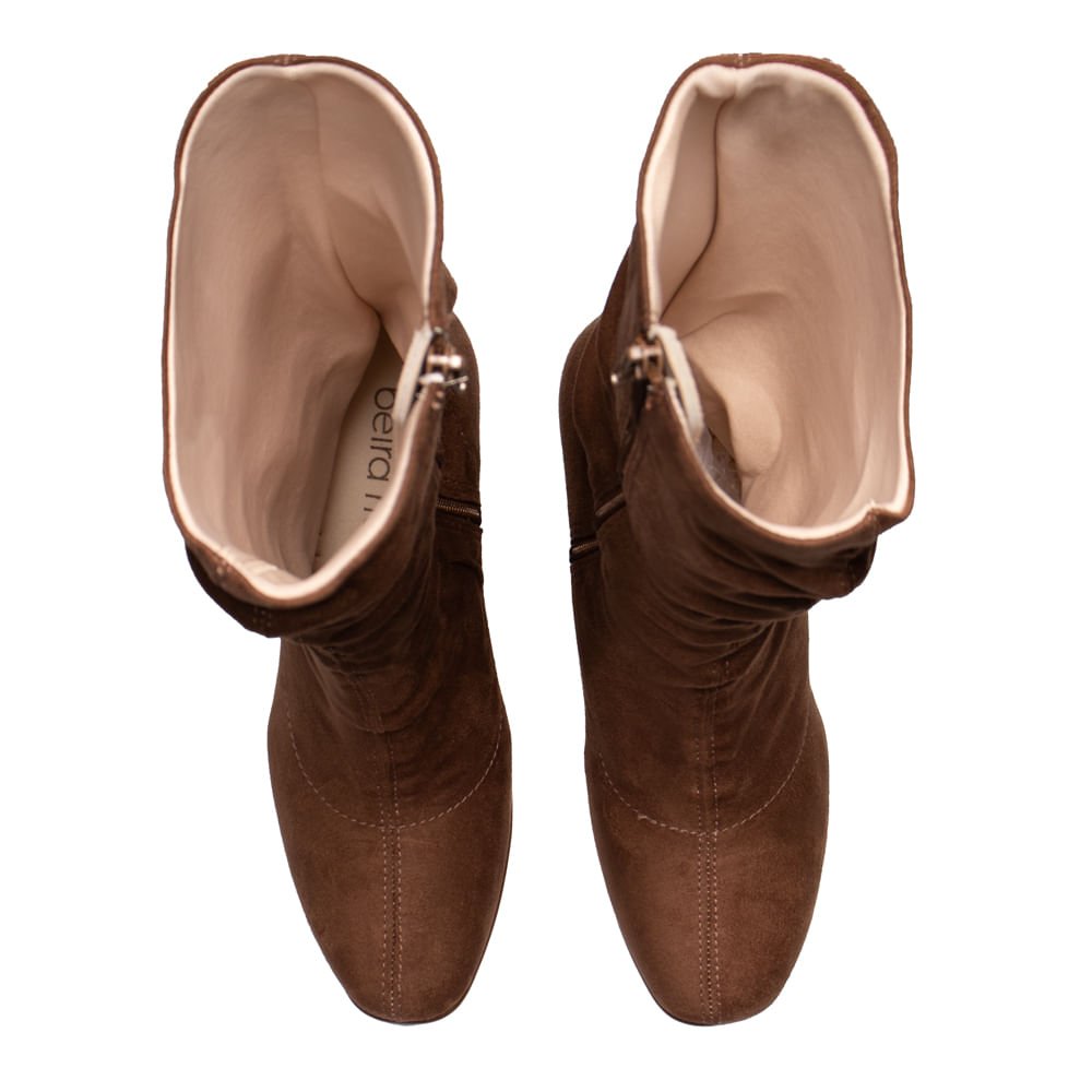Bota Feminina Beira Rio Slouch Camurça Caramelo Caramelo 4