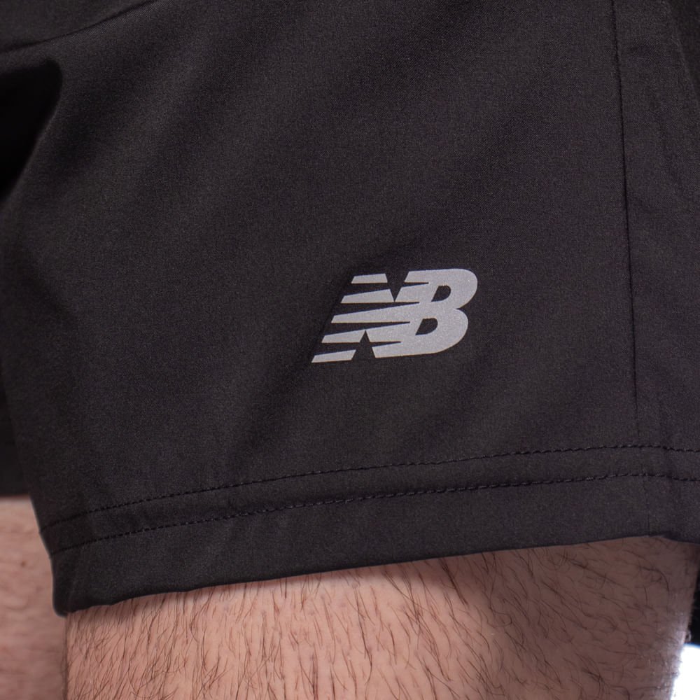 Short Masculino New Balance Essentials Esportivo Preto Preto 4