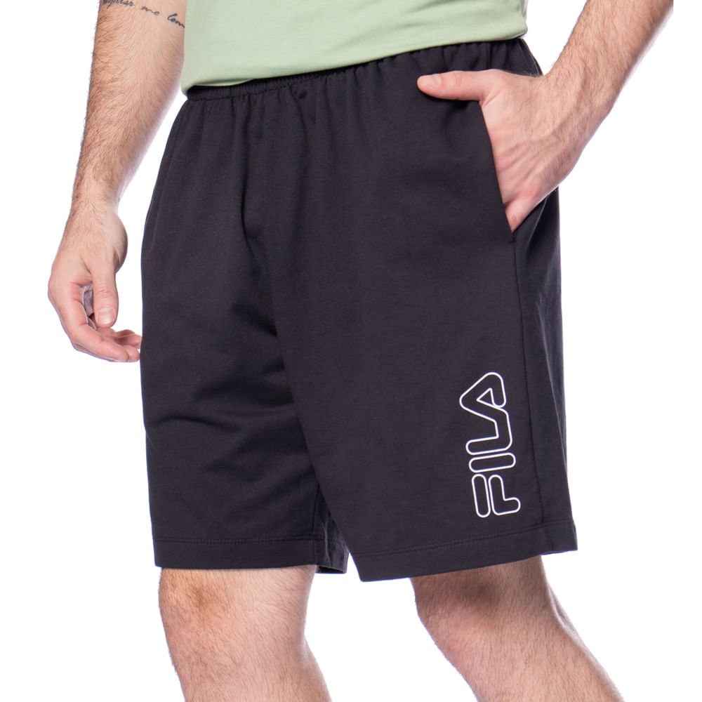 Bermuda Masculina Fila Outline Light Preto