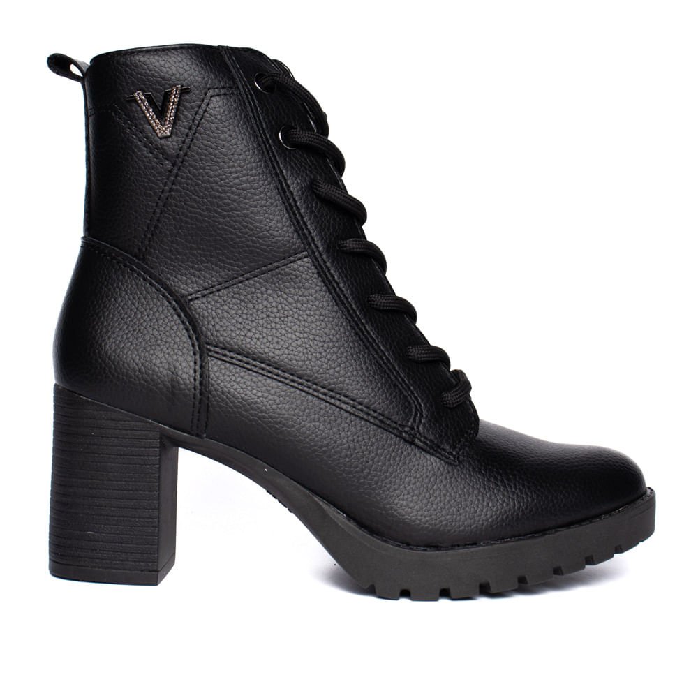 Coturno Feminino Via Marte Napa Burnished Strass Preto