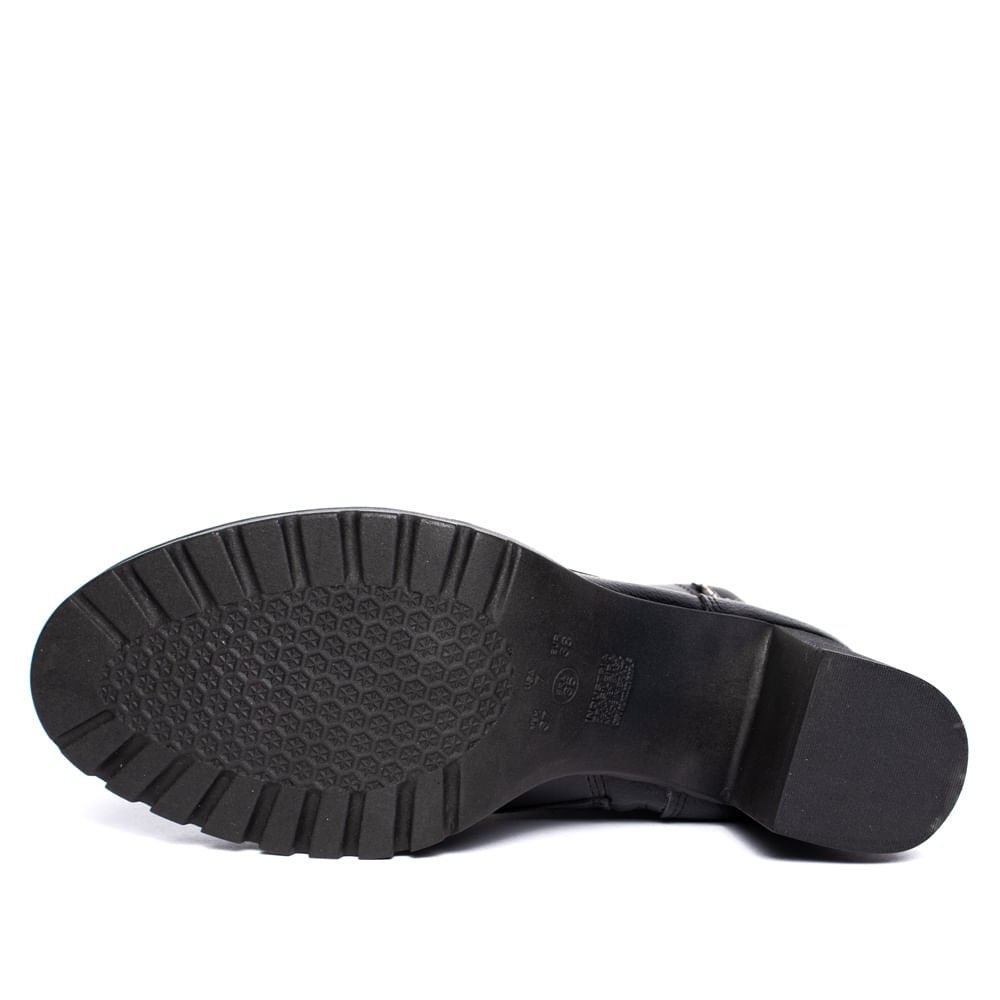 Coturno Feminino Via Marte Napa Burnished Strass Preto Preto 2
