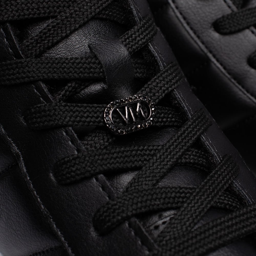 Tênis Feminino Via Marte Cano Alto Peluciado Preto Preto 5