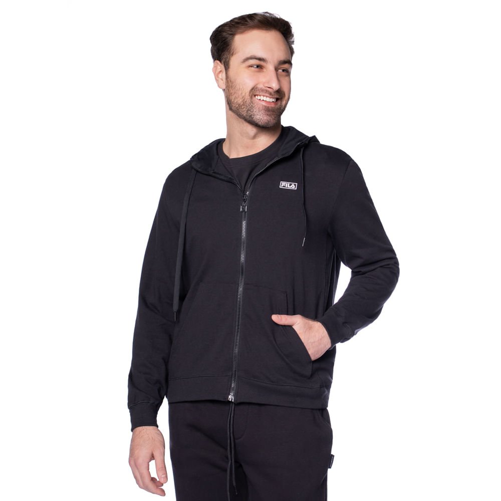 Jaqueta Masculina Fila Heritage Essential II Preto/Branco