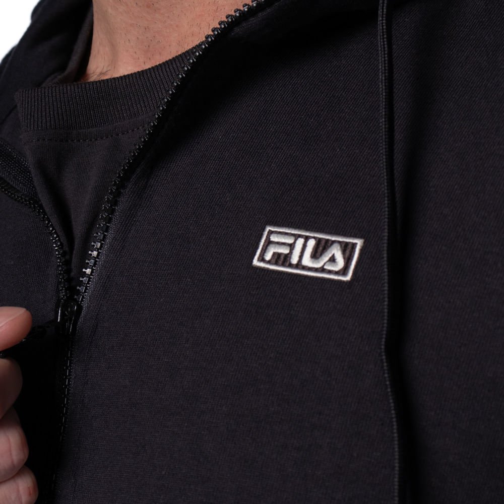 Jaqueta Masculina Fila Heritage Essential II Preto/Branco Preto 4