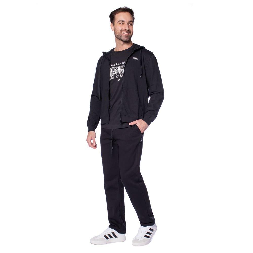 Jaqueta Masculina Fila Heritage Essential II Preto/Branco Preto 5