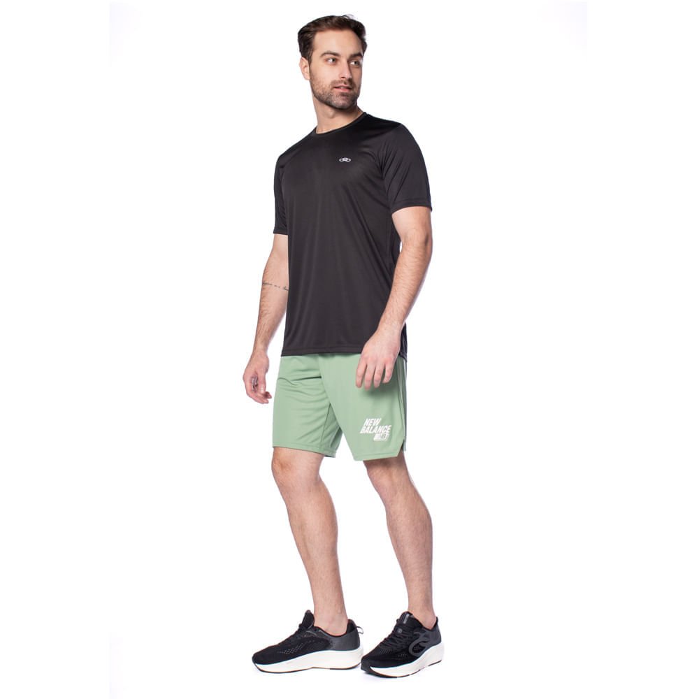 Bermuda Masculina New Balance Graphic 9 Esportivo Verde Verde 5