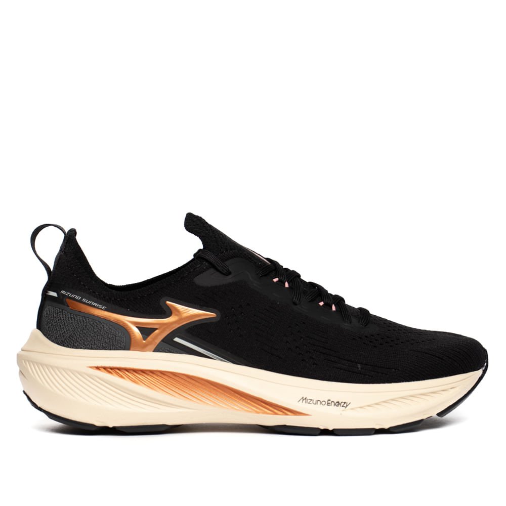 Tênis Feminino Mizuno Sunrise Mesh Preto/Dourado