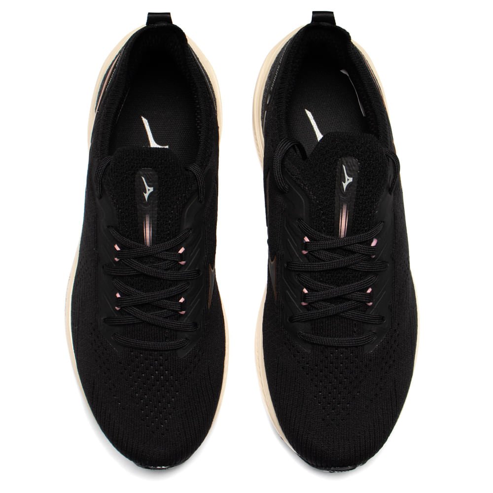 Tênis Feminino Mizuno Sunrise Mesh Preto/Dourado Preto 4