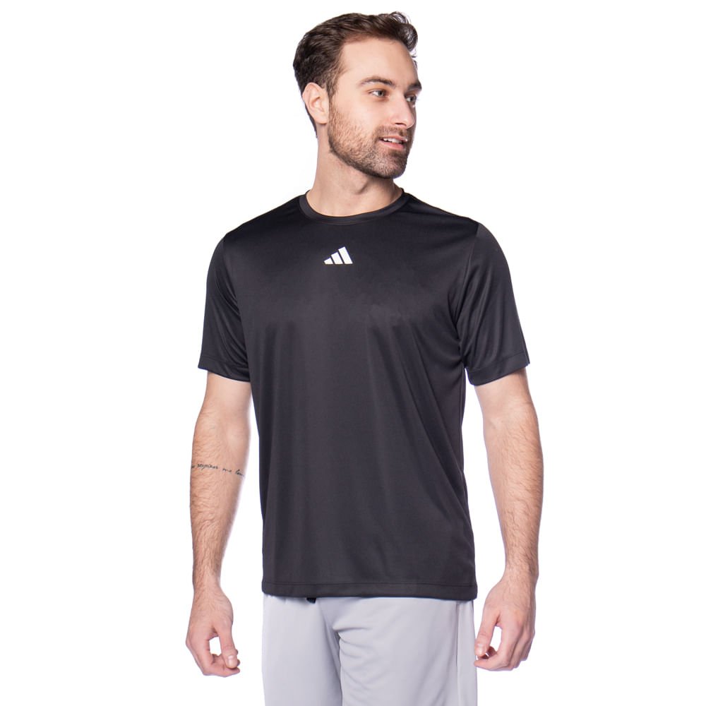 Camiseta Masculina Adidas Treino Básica Preto