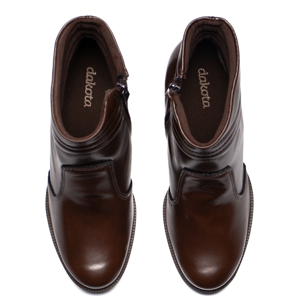 Bota Feminina Dakota Cano Curto Marrom Marrom 4