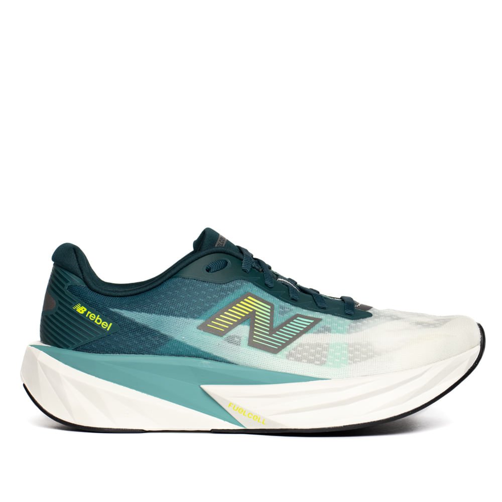 Tênis Masculino New Balance FuelCell Rebel V5 Verde/Branco