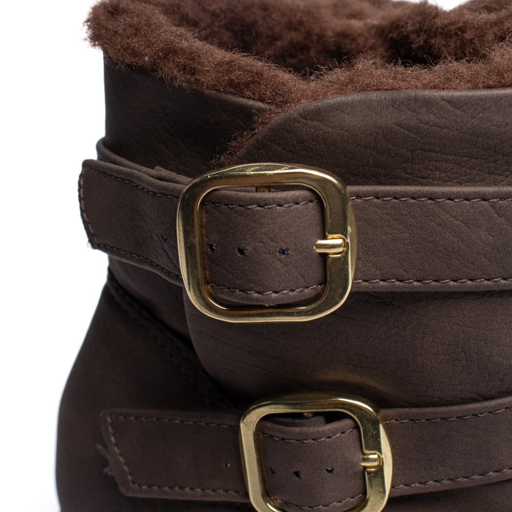 Bota Feminina Modare Anabela Cano Curto Marrom Escuro Marrom Escuro 6