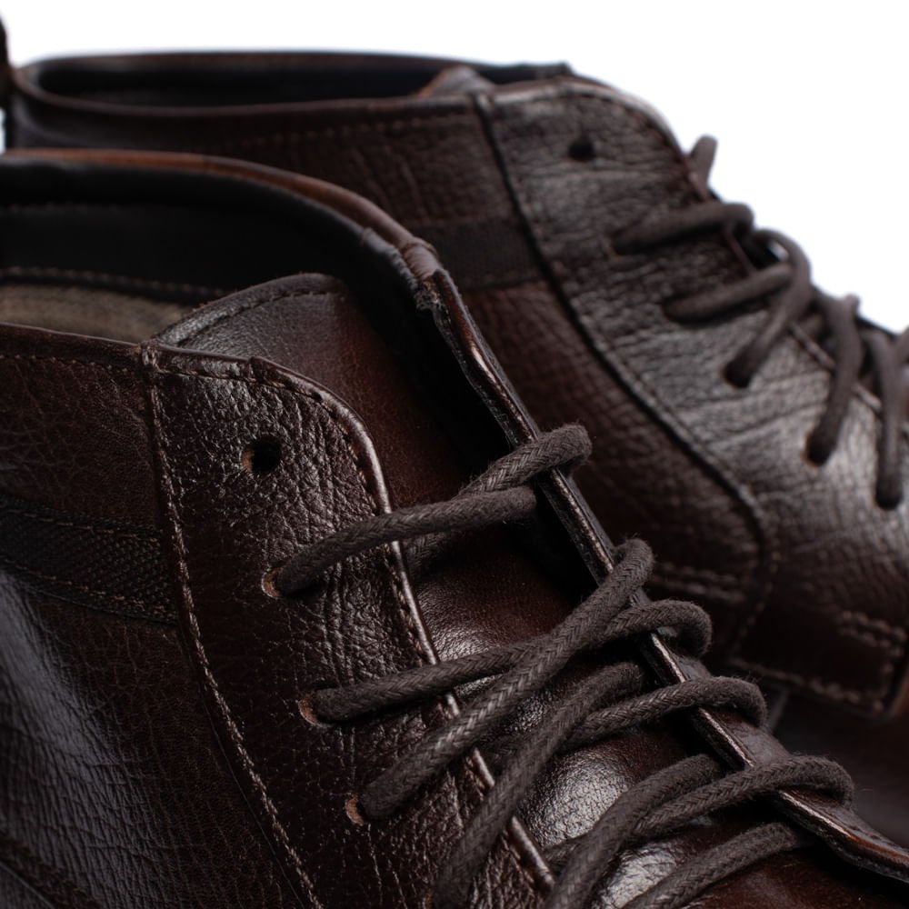 Bota Masculina Democrata Astro Cano Curto Marrom Escuro Marrom Escuro 5