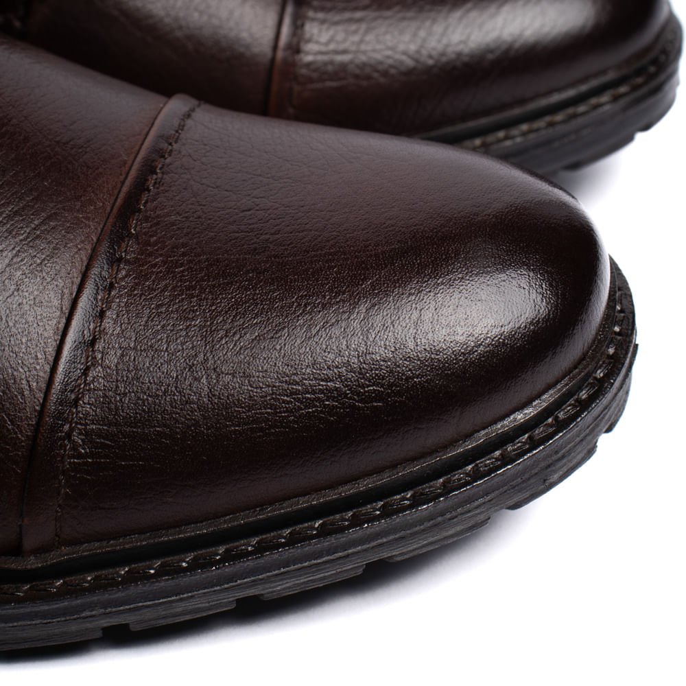 Bota Masculina Democrata Astro Cano Curto Marrom Escuro Marrom Escuro 6