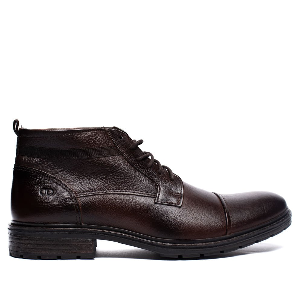 Bota Masculina Democrata Astro Cano Curto Marrom Escuro