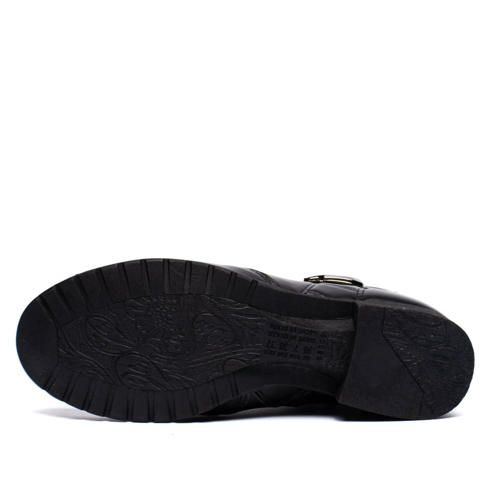 Bota Feminina Dakota Cano Curto Napa Casual Preto Preto 2
