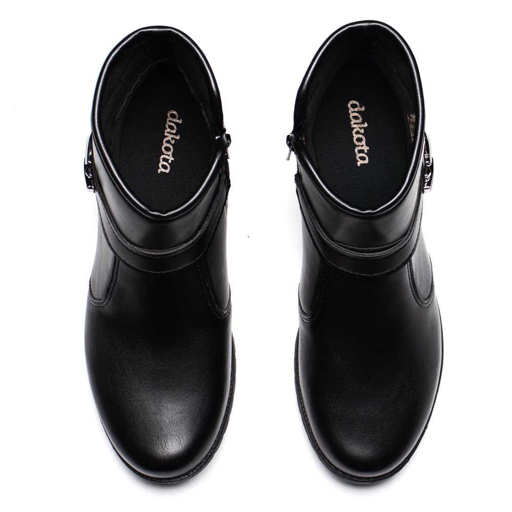 Bota Feminina Dakota Cano Curto Napa Casual Preto Preto 4