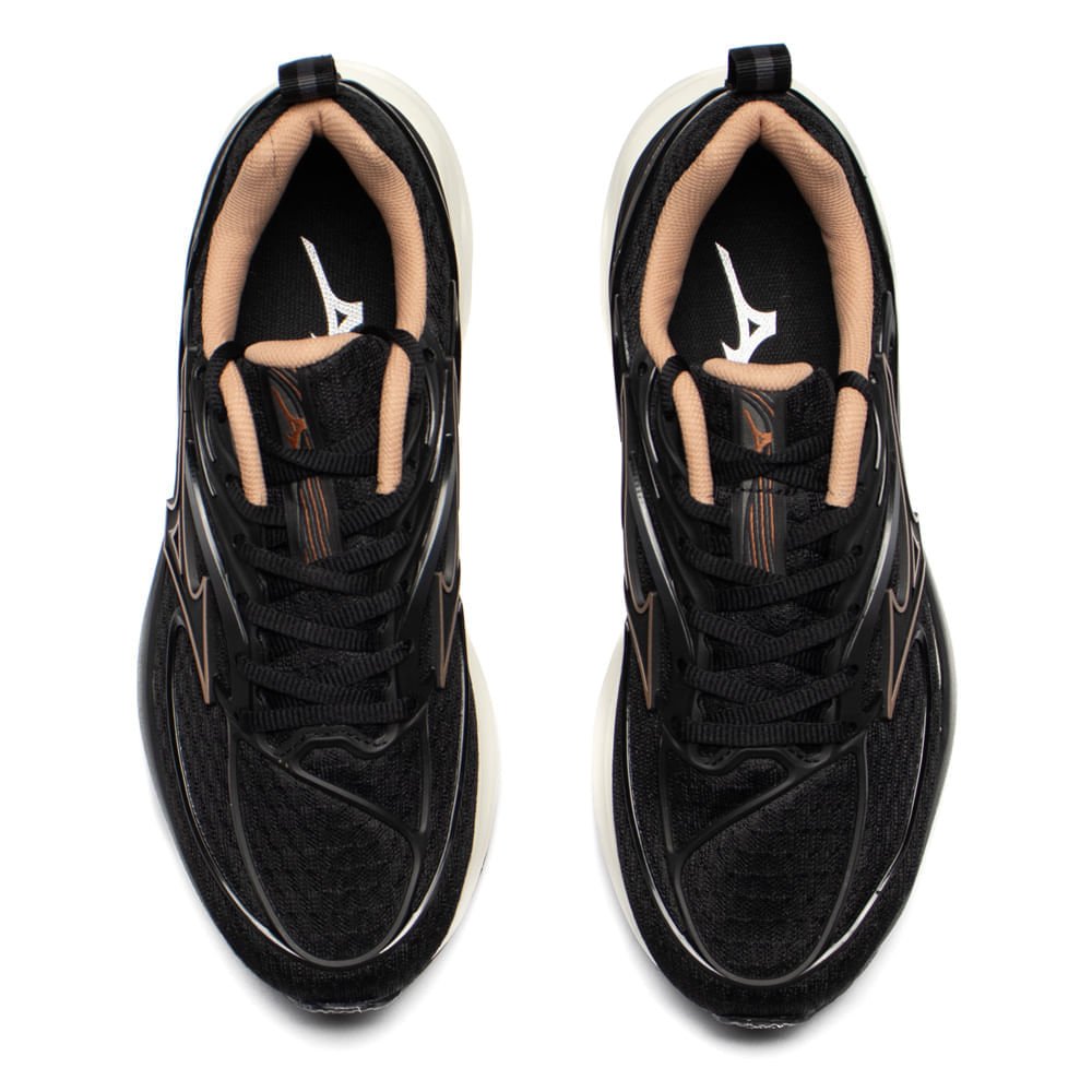 Tênis Feminino Mizuno Space 6 Softierfoam Corrida Preto/Bege Preto 4