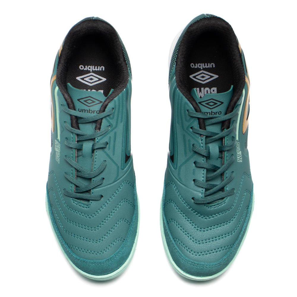 Chuteira Futsal Umbro Pro 5 Bump Club Verde/Dourado Verde/Dourado 4