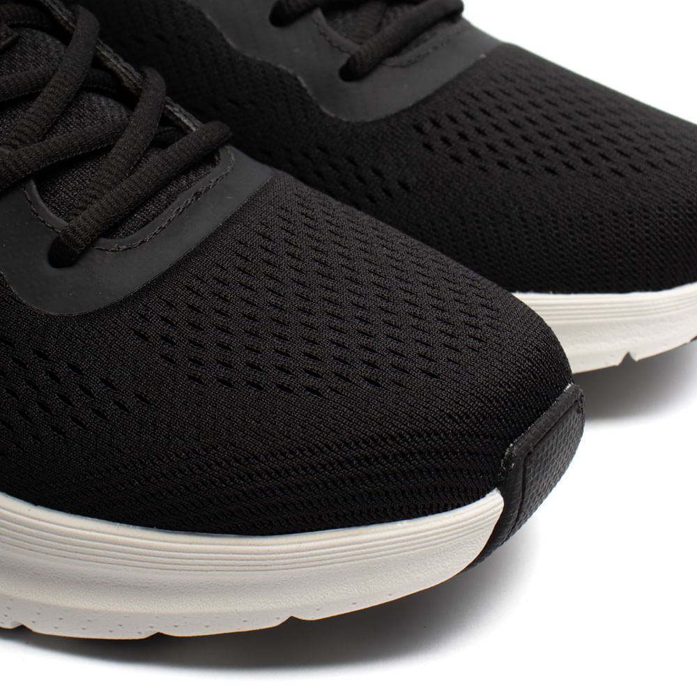 Tênis Masculino Skechers Arch Fit Caminhada Preto/Branco Preto 6