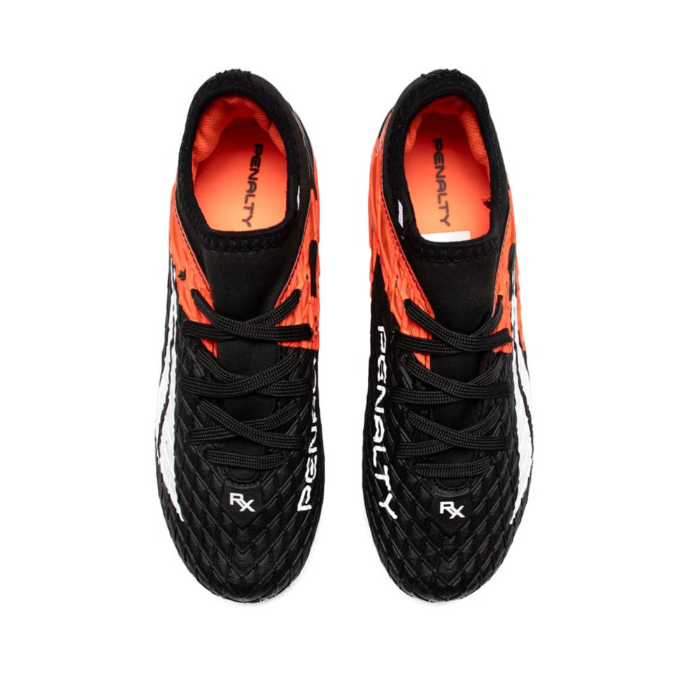 Chuteira Infantil Penalty Campo RX Locker Preto/Vermelho Preto/Vermelho 4
