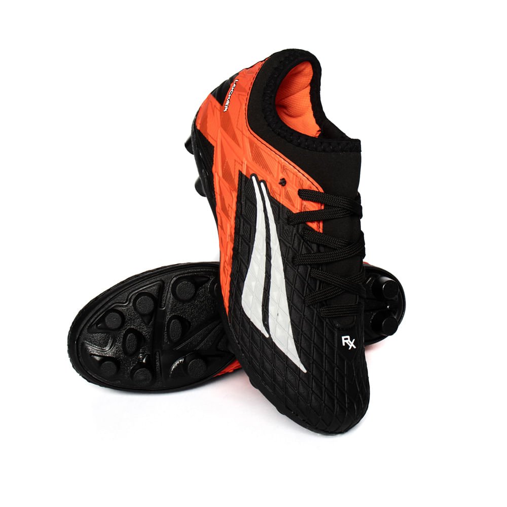Chuteira Infantil Penalty Campo RX Locker Preto/Vermelho Preto/Vermelho 5