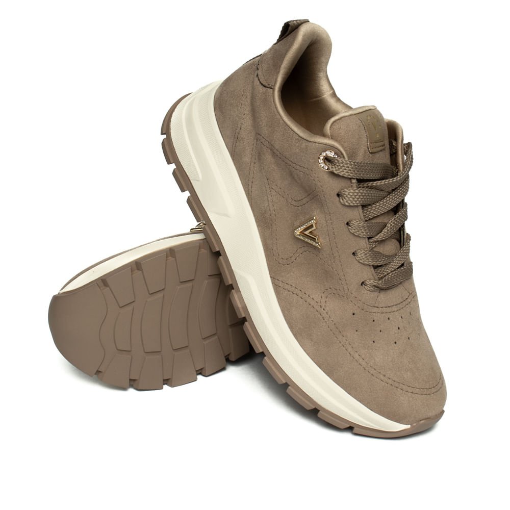 Tênis Feminino Via Marte Flatform Camurça Marrom Claro Marrom 5