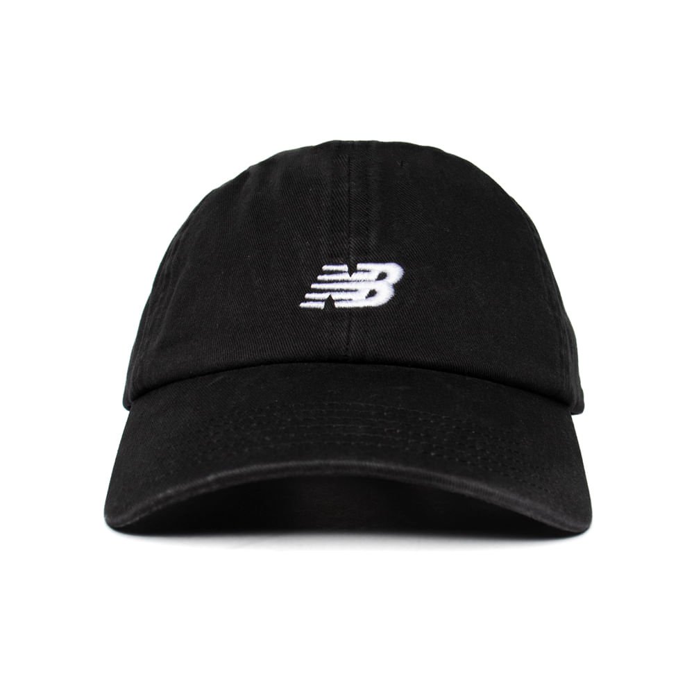 Boné Masculino New Balance 6 Panel Clássico Esportivo Preto Preto 2
