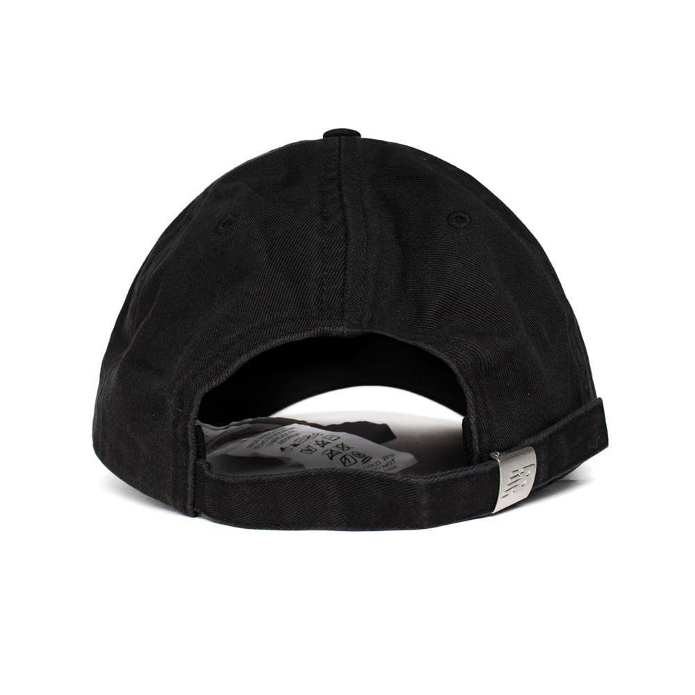 Boné Masculino New Balance 6 Panel Clássico Esportivo Preto Preto 3
