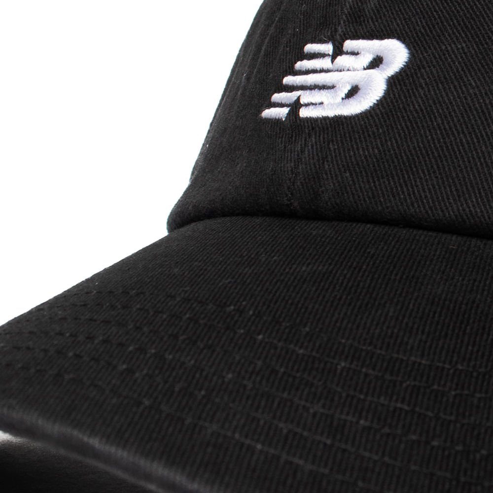 Boné Masculino New Balance 6 Panel Clássico Esportivo Preto Preto 5