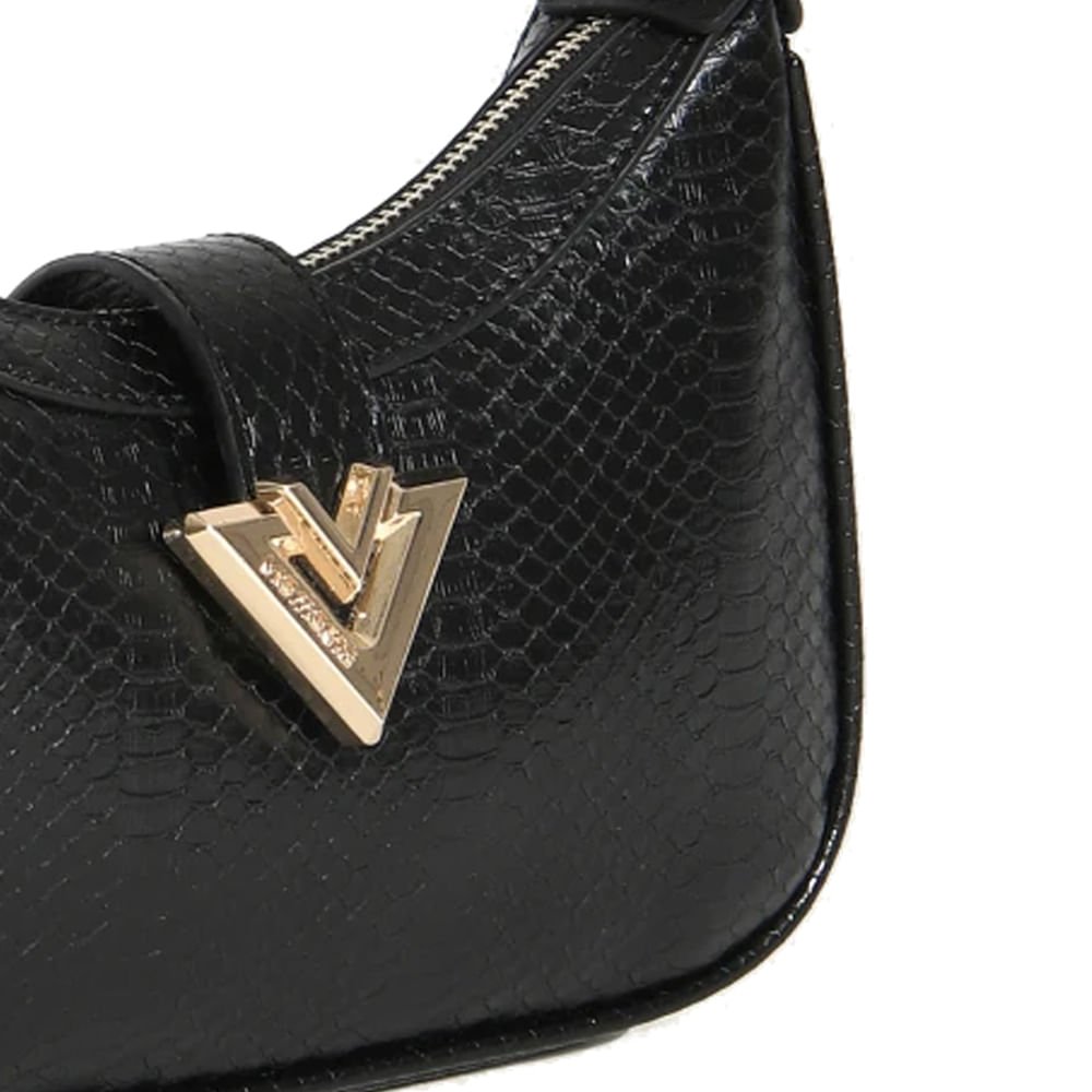 Bolsa Feminina Via Marte Baguete Média Elegante Preto Preto 4