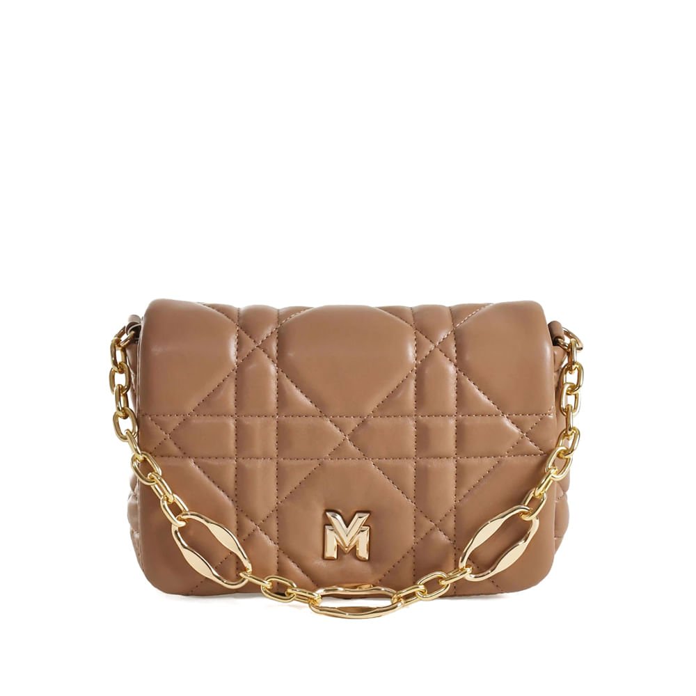 Bolsa Feminina Via Marte Tote Pequena Matelassê Bege