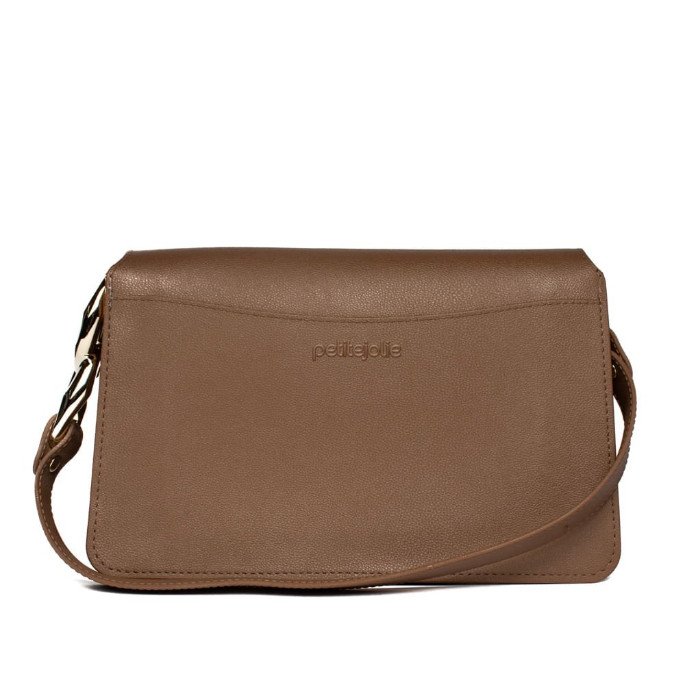 Bolsa Feminina Petite Jolie Baguete Média Corrente Marrom Marrom 2