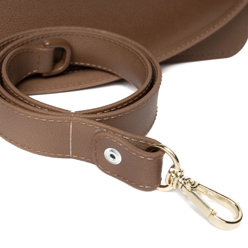 Bolsa Feminina Petite Jolie Baguete Média Corrente Marrom Marrom 4