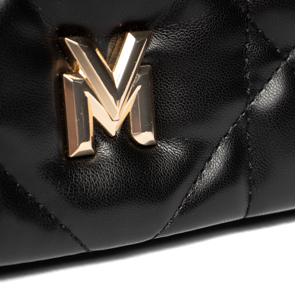 Bolsa Feminina Via Marte Tote Pequena Matelassê Preto Preto 5
