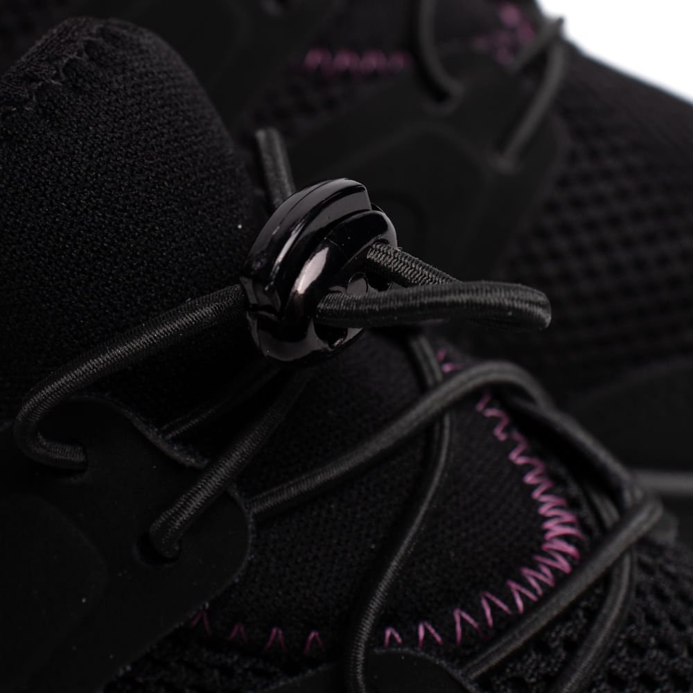 Tênis Infantil Klin New Sport Elástico Preto/Rosa Preto 5