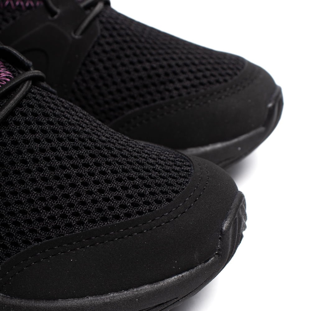 Tênis Infantil Klin New Sport Elástico Preto/Rosa Preto 7