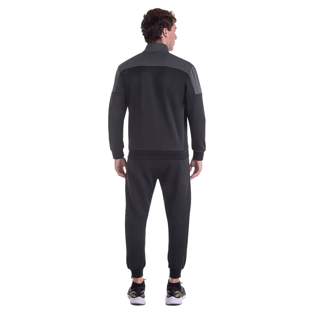 Agasalho Masculino Mizuno Root V Esportivo Preto/Cinza Preto 2