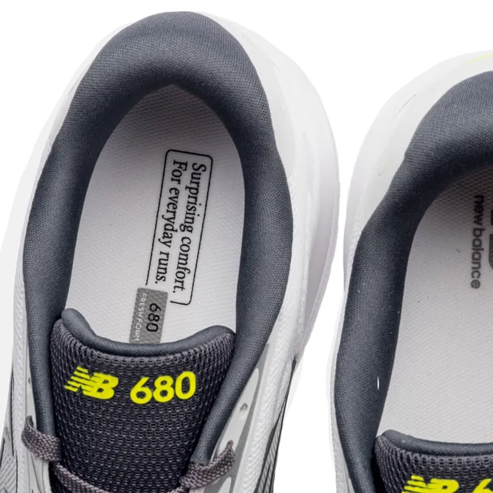 Tênis Masculino New Balance Fresh Foam 680v9 Branco/Cinza Branco 6