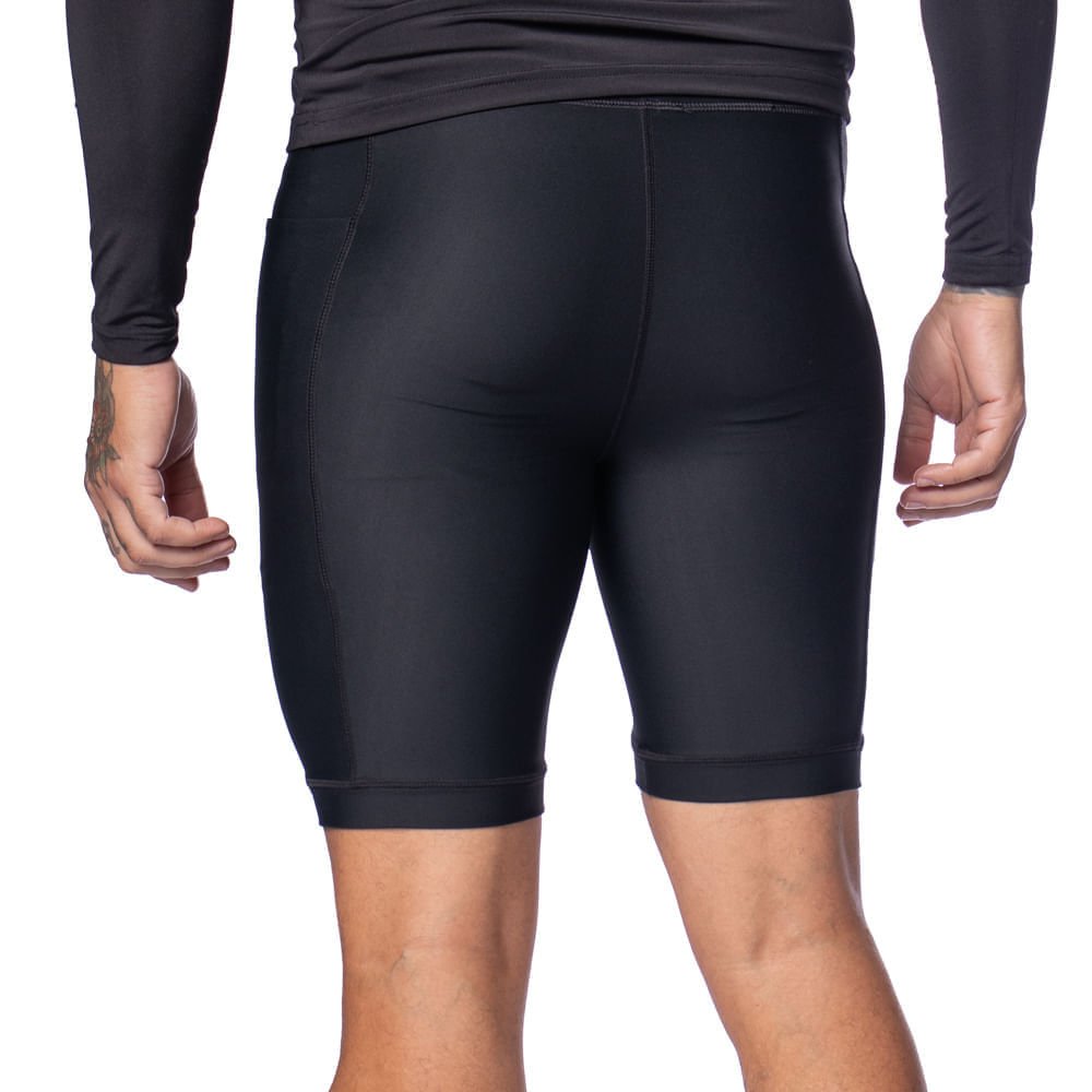 Bermuda Masculina Olympikus Funcional Flex Compression Preto Preto 2