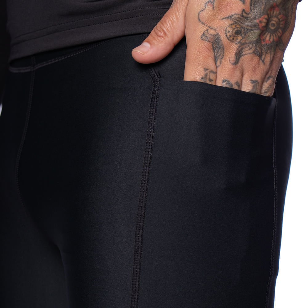Bermuda Masculina Olympikus Funcional Flex Compression Preto Preto 3