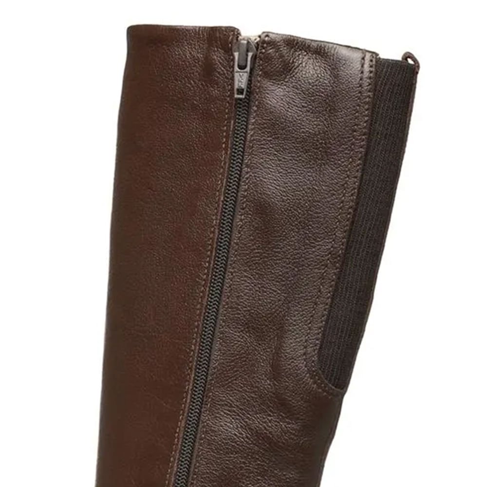 Bota Feminina Pegada Montaria Couro Soft Touch Marrom Marrom 5